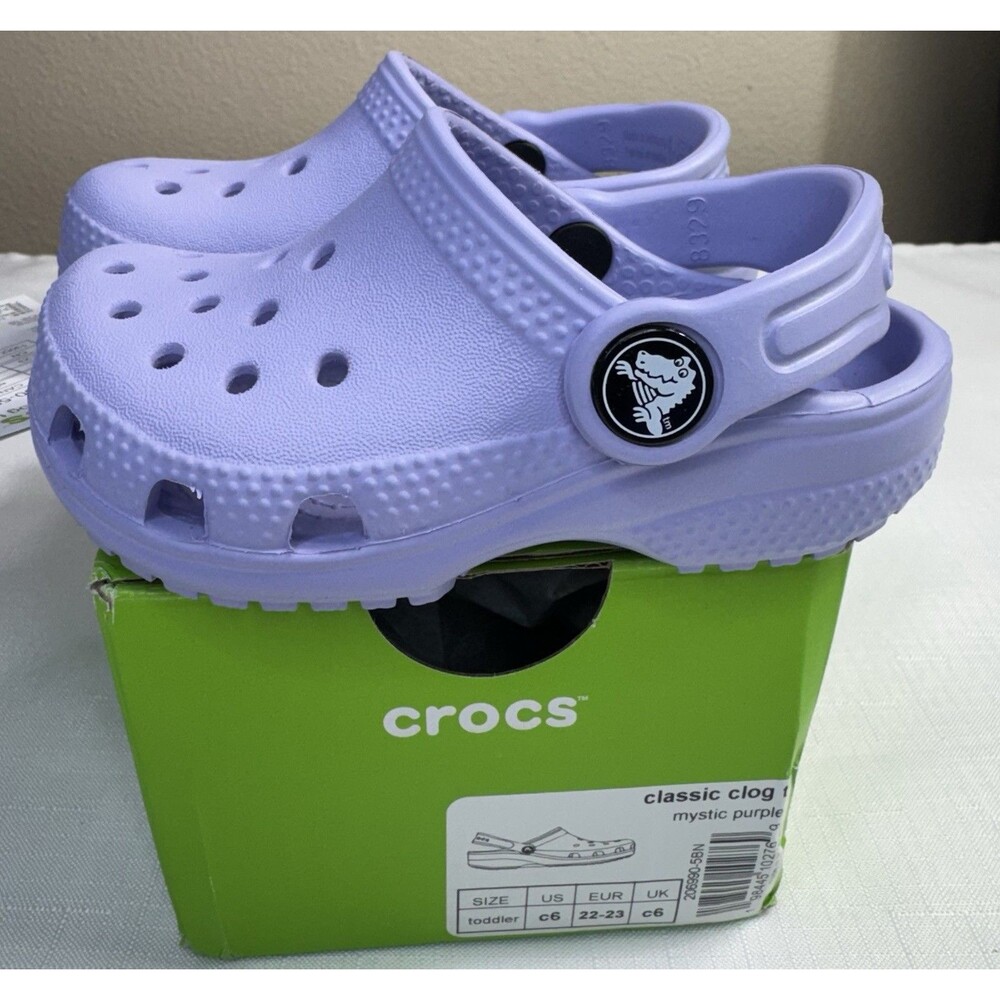 Crocs Classic Clog T Mystic Purple Toddler Size C6 NIB - Picture 5 of 8